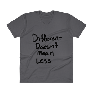 Different Doesn't Mean Less - V-Neck T-Shirt